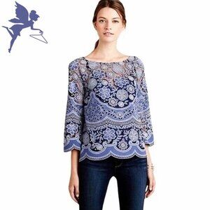 HD IN PARIS Montmarte Blue Lace Top